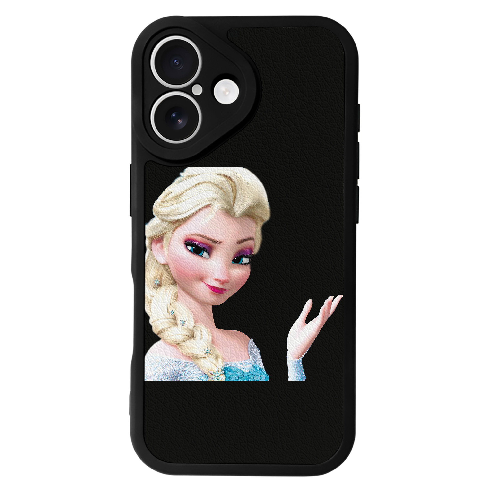 （画像用） アナと雪の女王 アンナ エルサ Frozen Anna Elsa 【iPhone 16シリーズ対応】シリコンスマホケース（レザー調） 材質：シリコン